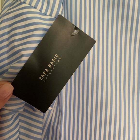 Zara | Striped Tunic Ruffled Sleeve Dress - Picture 11 of 14